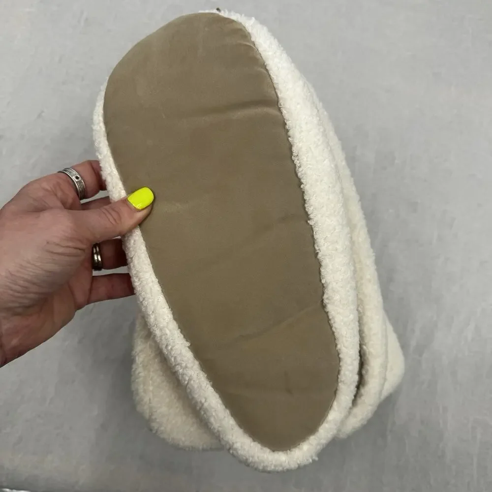 Northeast Outfitters Women's Cozy Teddy Slipper Socks L/XL White